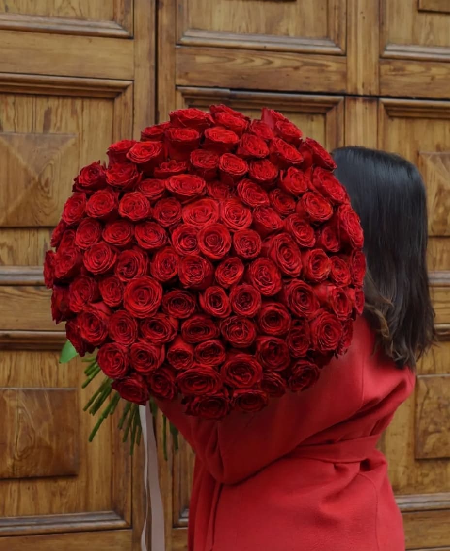 Bouquet di 100 rose - Red